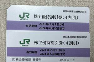 JR East Japan stockholder complimentary ticket 2 pieces set 