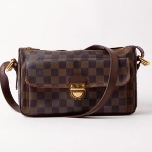 ★LOUIS VUITTON ルイヴィトン ダミエ ショルダーバッグ GM ラヴェッロ レザー N60006 バッグ ブラウン　エベヌ 38