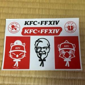  unused FF14 ticket Tackey collaboration sticker KFC emo -to code only FINAL FANTASY 14f ride chi gold . meal ..chi gold 