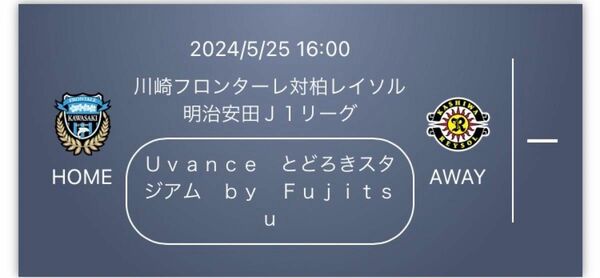 自由席1名 5/25 16時 川崎フロンターレ 柏レイソル とどろきスタジアム