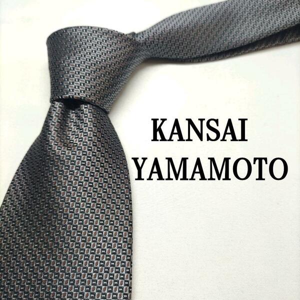 KANSAI YAMAMOTO 山本寛斎 シルバー ドット柄 シルク 【美品】