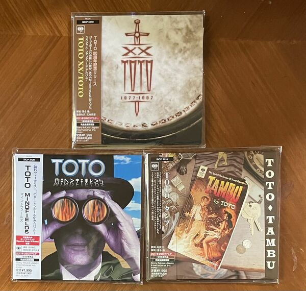 TOTO 紙ジャケ3タイトル　TAMBU/ MIND FIELD/XX帯付 CD 国内盤