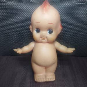 [ Junk ] kewpie doll doll secondhand goods 30cm degree orange feather [ control No.1196]