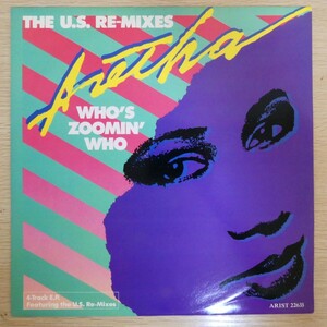 LP6501☆12インチ/UK/Arista「Aretha Franklin / Who's Zoomin' Who (The U.S. Re-Mixes) / ARIST-22633」