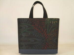  old cloth silk Ooshima pongee floral print . made bag 