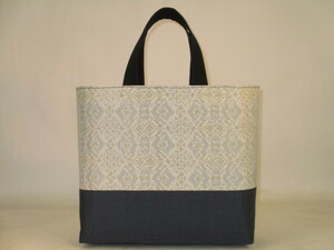  old cloth silk white Ooshima pongee . made bag 