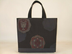  old cloth silk Ooshima pongee floral print . made bag 