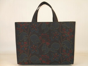  old cloth silk Ooshima pongee floral print . made enough bag 