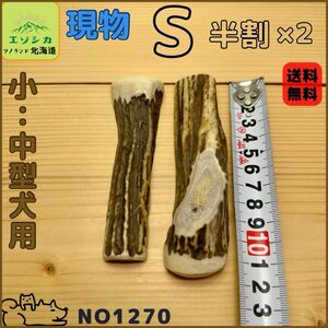 ◯鹿の角◯S半割×2本セット◯犬のおもちゃ◯現物◯1270