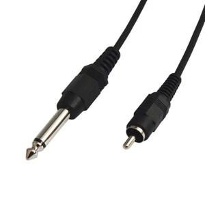  аудио изменение кабель RCA вилка сетевого шнура ( мужской ) - 6.3mm монофонический стандарт штекер ( мужской ) 2m VM-RM-2m