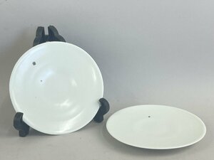 ab58 black rice field . warehouse white porcelain plate 2 pieces set diameter approximately 14cm flat plate plate 