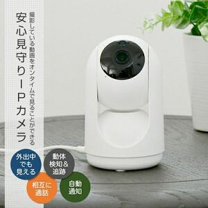 送料無料◆山善 Watch&Talk みまもりカメラ 200万画素 赤外線 QIP-C01 新品