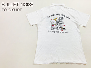 Bullet Noise バレットノイズ 和柄 半袖ポロシャツ 白虎 刺繍 メンズ M ホワイトタイガー