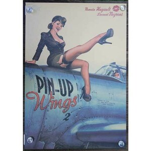  новый товар * интерьер смешанные товары *[ постер ]Pin-up Girl| булавка nap девушка Wings