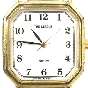 SEIKO セイコー THE LEAGUE 腕時計 5P31-5120 クオーツ アナログ スクエア ホワイト ヴィンテージ コレクション 電池交換済み 動作確認済み