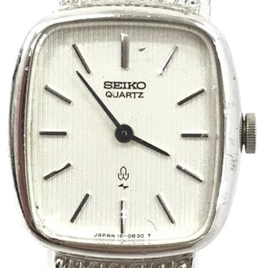 美品 SEIKO セイコー 腕時計 16-5270 クオーツ アナログ スクエア ホワイト シルバー ヴィンテージ 亀戸精工舎 1979年製 電池交換済 動作OK