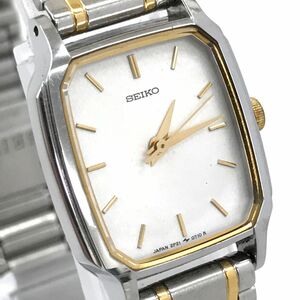 SEIKO セイコー 腕時計 2P21-536B クオーツ アナログ スクエア ホワイト ゴールド 3針 ヴィンテージ コレクション コレクター おしゃれ