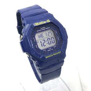 CASIO カシオ BABY-G ベビーG べビージー Cosmic Face Series コズミックフェイス 腕時計 BG-5600GL-2 クオーツ ブルー 動作確認済 巾着付の画像3