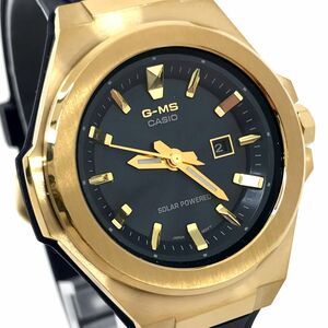  new goods CASIO Casio G-MSji-miz wristwatch MSG-S500G-2AJF solar round navy Gold calendar simple box attaching operation verification ending 