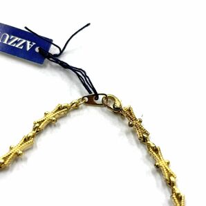 新品 未使用品 AZZURRI アズーリ ゴールド ブレスレット アクセサリー シンプル おしゃれ 可愛い 雑貨 小物 花 フラワー ラインストーンの画像3