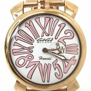 Супер красивые товары Gagamilano Gagamilano Manuale 46 Manuale Limited 500 Watch Quartz Pink Gold Коллекция редкая стильная операция подтверждена