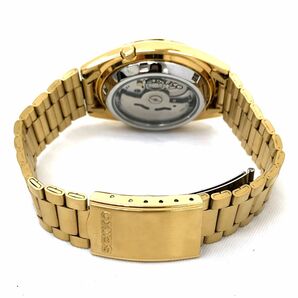 新品 SEIKO セイコー 5 ファイブ 腕時計 SNXS80K 自動巻き 機械式 オートマティック カレンダー ゴールド 3針 コレクション 21石の画像5