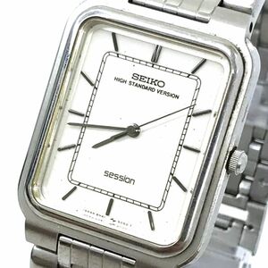 SEIKO セイコー SESSION 腕時計 8N41-5050 クオーツ アナログ スクエア レクタンギュラー シルバー ヴィンテージ 亀戸精工舎 1979年製