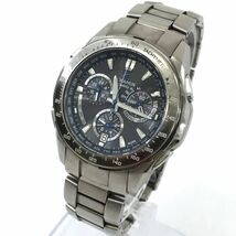 美品 レア CASIO カシオ OCEANUS オシアナス マルチバンド5 腕時計 OCW-M800 電波ソーラー アナログ ラウンド ブラック チタン 動作OK_画像3