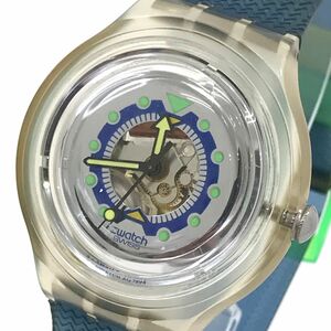 Swatch Swatch наручные часы кварц коллекция collector модный casual .. хороший каркас голубой зеленый прозрачный 