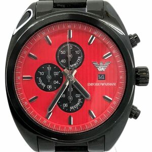 EMPORIO ARMANI エンポリオアルマーニ 腕時計 AR5962 クオーツ 500本限定 アナログ ラウンド クロノグラフ 電池交換済み 動作確認済み