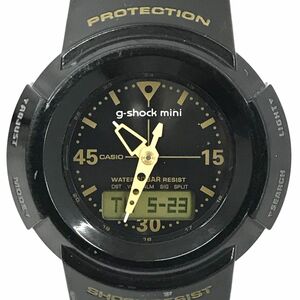 CASIO カシオ g-shock mini ジーショックミニ 腕時計 GMN-50G クオーツ アナデジ ラウンド ブラック ゴールド 電池交換済み 動作確認済み