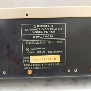 T8020＊【ジャンク】Pioneer パイオニア PD-TO5 CDプレーヤーの画像6