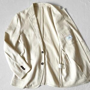 1 иен ~ прекрасный товар Beams Heart [ выдающийся общая универсальность ]48/L размер linen Blend лен . tailored jacket мужской Anne темно синий слоновая кость 