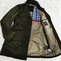 「希少 XLサイズ」TOMMY HILFIGER【アクティブ&リッチアウター】トミーフィルフィガー マウンテンコート ミリタリージャケット カーキ 軽量_画像1