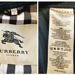 BURBERRY LONDON ③【大人の最強アウター】バーバリーロンドン サファリジャケット M65 ミリタリー ノバチェック ブラック 黒 軽量 春秋の画像7