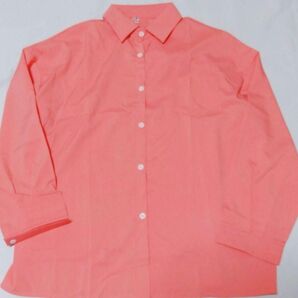 シャツ 羽織り 無地 ロング丈 長袖 七分袖 トップス カジュアル XLサイズ