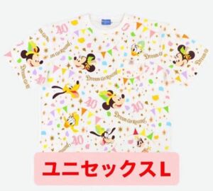 ディズニー　40周年　ハーモニーインカラー　ハモカラ　ディズニーランド　Tシャツ 半袖Tシャツ　ミッキー　ミニー　ドナルド L