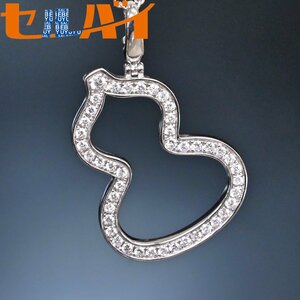  genuine article new goods same key Lynn present most new work full diamond K18 white gold Wulu pendant top necklace charm Qeelin