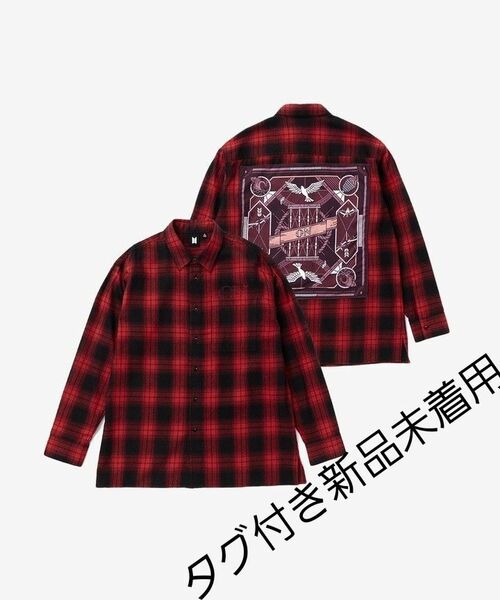BTS 　公式　タグ付き新品未着用　ON FLANNEL SHIRT 02 ON 赤　　チェック　シャツ　Mサイズ　