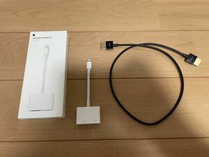 純正Apple Lightning - Digital AVアダプタ　ほぼ新品　HDMIケーブル付