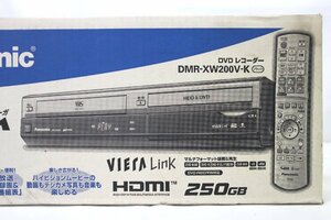 ＜ジャンク品＞パナソニック DVDレコーダー DIGA VHSビデオ一体型 250GB 2チューナー DMR-XW200V（11624051107214SM）