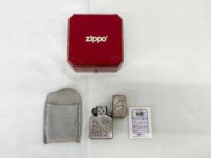 ＜中古品＞ZIPPO 純銀 スターリング シルバー　STERING 2000　 MADE IN U.S.A フリント交換済み/着火確認（31724051007183GU）