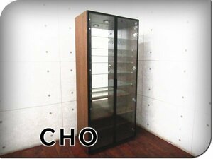 # exhibition goods # length /CHO# high class #IDC large . furniture #va-ru# walnut color # lighting attaching # cabinet / display shelf #12 ten thousand #smm9055m