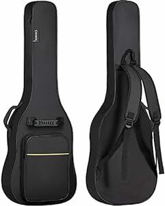 CAHAYA エレキギターケース ソフトケース 簡単版 軽量 ギター ソフト バッグ 8mmスポンジ 肩掛け 手提げ 大容量ポケッ