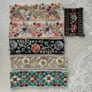 インド刺繍リボン　ハギレ