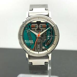 【稼働品 WORKING/動画あり】BULOVA ACCUTRON Spaceview/ブローバ アキュトロン スペースビュー/スケルトンダイヤル/音叉時計/214/M5