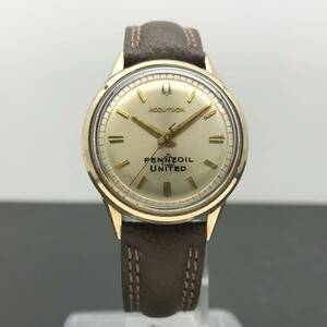 【稼働品 WORKING/動画あり】BULOVA ACCUTOTON PENNZOIL/ブローバ アキュトロン ペンゾイル/企業ロゴ入り/音叉時計/214