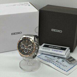 SEIKO セイコー SELECTION セレクション 8T63-00D0 SBTR026 クロノ シャンパンブラウンｘピンクゴールド SS メンズQZ腕時計 稼働品 箱 美品