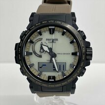 CASIO カシオ PROTREK プロトレック クライマーライン PRW-61LD-5JF メンズ腕時計 電波ソーラー タフソーラー コヨーテ 箱付き 稼働 極美品_画像3