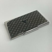 LOUIS VUITTON LV ルイヴィトン M65227 ポルトカルト シャンゼリゼ 名刺入れ カードケース シルバー メタル ロゴ 美品_画像2